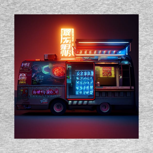 Cyberpunk Tokyo Ramen Food Truck by Grassroots Green